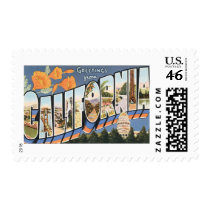 Vintage Greetings from California Postcard Stamps