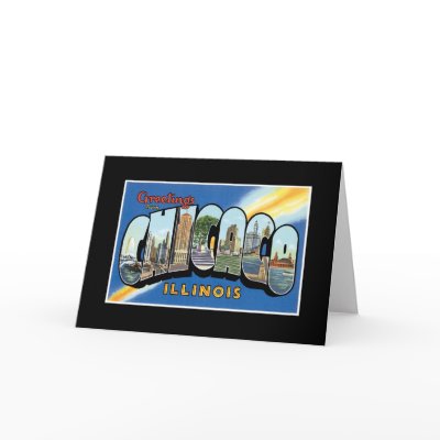 Vintage Greetings from Chicago Illinois Greeting Cards by tnmpastperfect