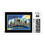 Vintage "greetings from Chicago Illinois" Stamp