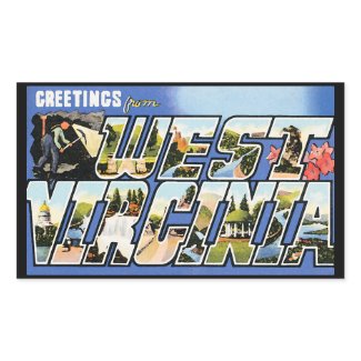 Vintage Greetings from West Virginia Sticker
