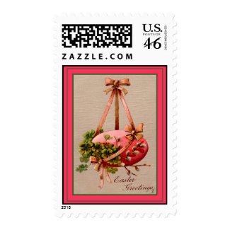 Vintage Greetings Pink Easter Egg Postage