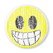 Vintage grinning Smiley magnets