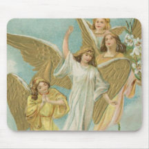 Vintage Group of Christmas Angels Mouse Pad