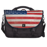 Vintage Grunge American Flag commuterbag