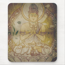 Vintage Grunge Buddha Mousepad