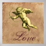 Vintage Grunge Cupid Love posters