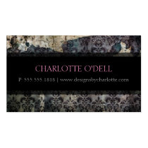 vintage grunge damask business card templates