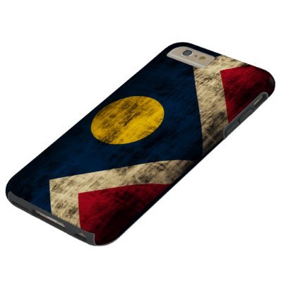 Vintage Grunge Denver Colorado Flag Tough iPhone 6 Plus Case