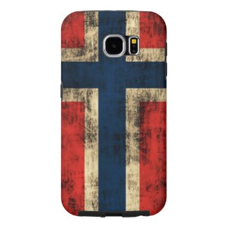 Vintage Grunge Flag of Norway Samsung Galaxy S6 Cases