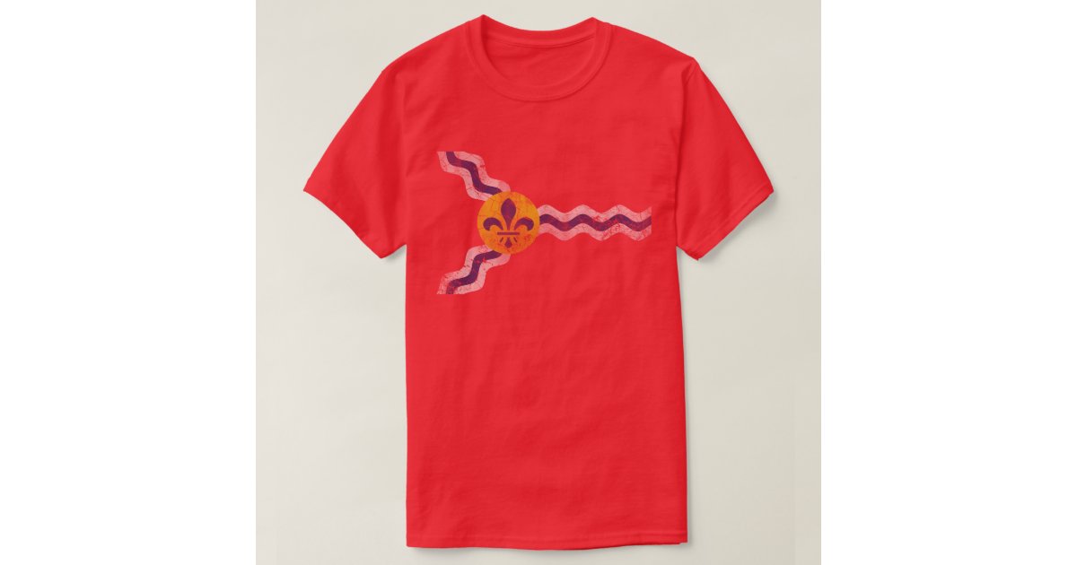 Vintage Grunge Flag of St Louis Missouri T-Shirt | Zazzle