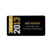 Vintage Grunge Graduation Address Label
