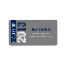 Vintage Grunge Graduation Address Label