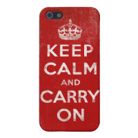 Vintage Grunge Keep Calm and Carry On Case For iPhone 5