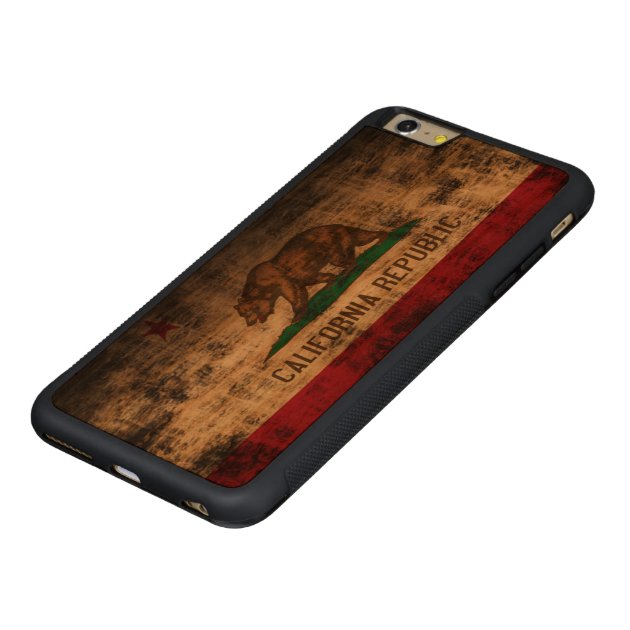 Vintage Grunge State Flag of California Republic Carved® Cherry iPhone 6 Plus Bumper-5