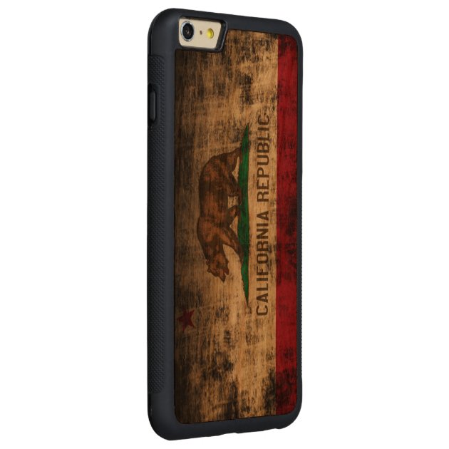 Vintage Grunge State Flag of California Republic Carved® Cherry iPhone 6 Plus Bumper-2