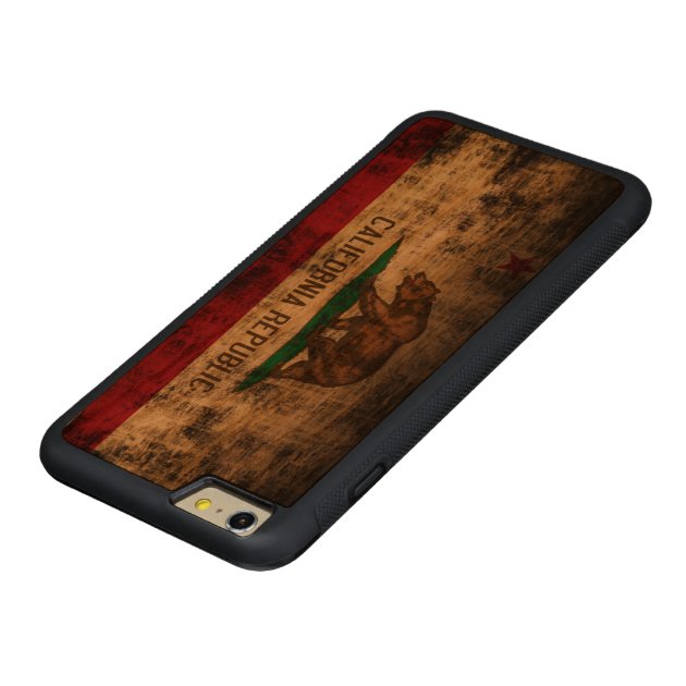 Vintage Grunge State Flag of California Republic Carved® Cherry iPhone 6 Plus Bumper-4