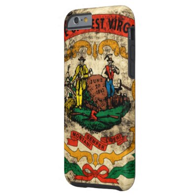 Vintage Grunge State Flag of West Virginia Tough iPhone 6 Case