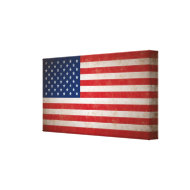 Vintage Grunge Style American Flag Dimensional Art wrappedcanvas