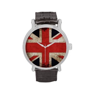 Vintage Grunge UK Flag Watches