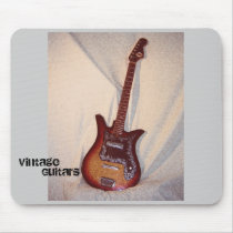 Vintage Guitar Mousepad by slowtownemarketplace Vintage Guitar Mousepad
