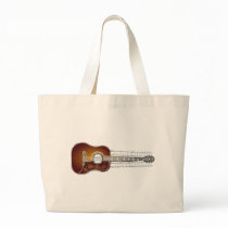 Vintage Guitar with Sheet Music - Bag by TitaniumLizard Vintage Guitar with Sheet Music - Bag