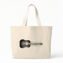 Vintage Guitar with Sheet Music - Bag by TitaniumLizard Vintage Guitar with Sheet Music - Bag