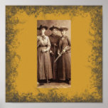 Vintage Gunwomen Poster 15x15