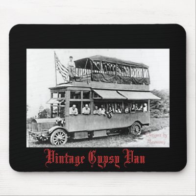 Vintage Gypsy Van Mousepad by Capriceharmony65