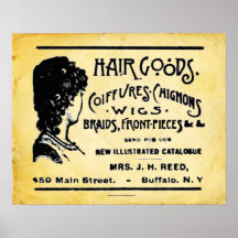 Vintage Hair Care Products Print