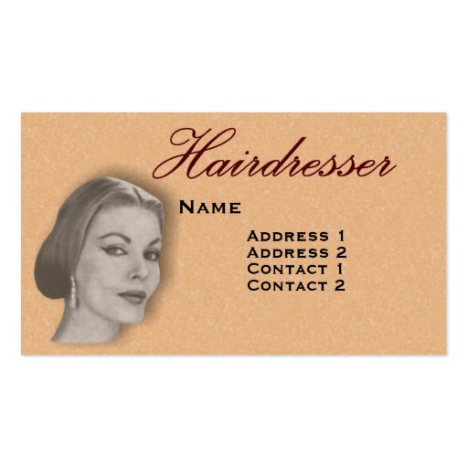 Vintage Hairdressers Profile Business Card #22 2