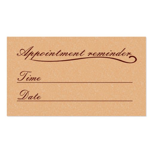 Vintage Hairdressers Profile Business Card #29 (back side)