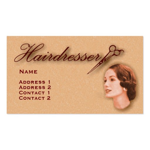 Vintage Hairdressers Profile Business Card #29