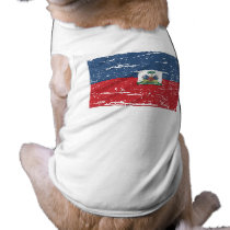 Vintage Haiti Flag Doggie Tshirt
