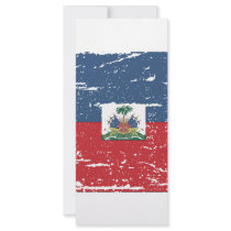 Vintage Haiti Flag Personalized Rack Card