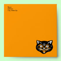 Vintage Halloween Black Cat Face Party envelopes
