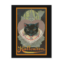 Vintage Halloween Black Cat Post Cards
