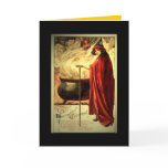 Vintage Halloween card "Cauldron"