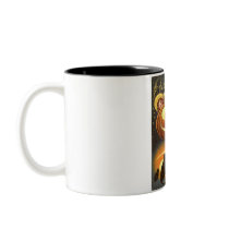 Vintage Halloween Children and Cats Mug