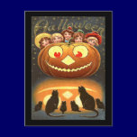 Vintage Halloween Children and Cats postcards
