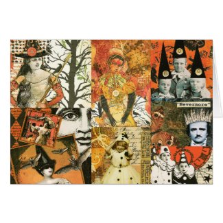 Vintage Halloween Collage Card