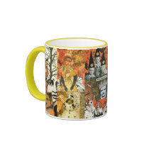 Vintage Halloween Collage Coffee Mugs