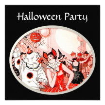 Vintage Halloween Costume Party Invitation