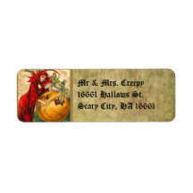 Vintage Halloween Custom Return Address Label