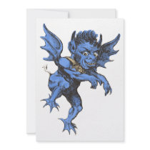 Vintage Halloween Gargoyle or Demon Invitation