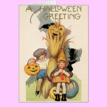 Vintage Halloween Greeting Card cards