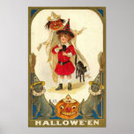 Vintage Halloween Greeting Cards Clas Posters