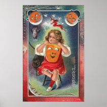 Vintage Halloween Greeting Cards Classic Posters