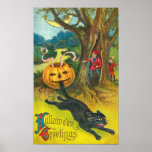 Vintage Halloween Greeting Cards Classic Posters