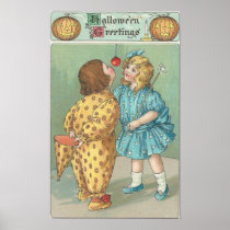Vintage Halloween Greeting Cards Classic Posters