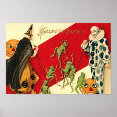 Vintage Halloween Greeting Cards Classic Posters posters
